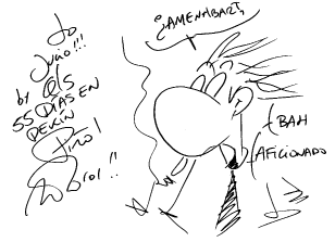 Autógrafo de Cels Piñol en exclusiva para Ellos son Noche