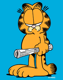 Garfield de mal humor.